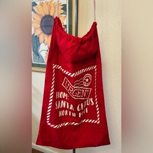 Large Canvas Santa themed gift sack